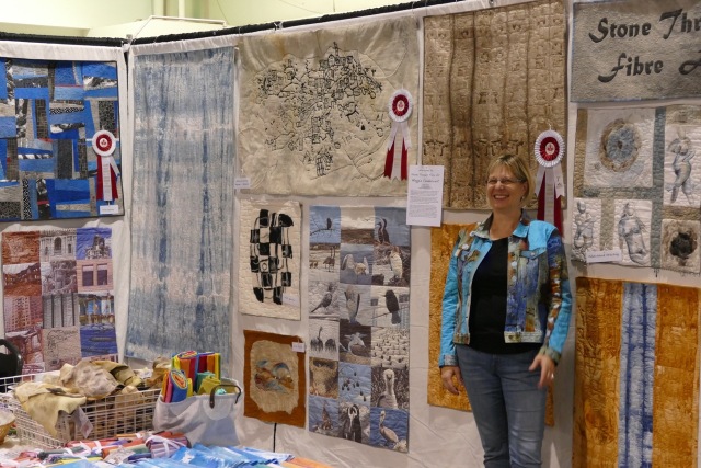 Another pic showing Maggie's art quilts at the Creativ Festival. Pic courtesy of Fred Meredith